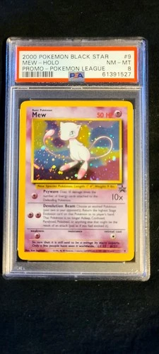 2000 Pokemon Blackstar Promo Mew Holo Promo Pokemon League Psa 8 NM-MT