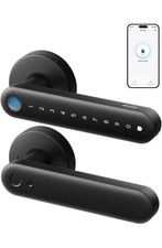 eufy FamiLock C32 Fingerprint Wi Fi Smart Lever Lock, App/Remote, Black