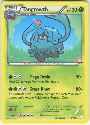 Tangrowth 5/160 Rare Primal Clash Pokemon Heavily Played