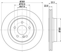 2X Hella 8DD 355 129-531 Bremsscheibe FüR MERCEDES-BENZ