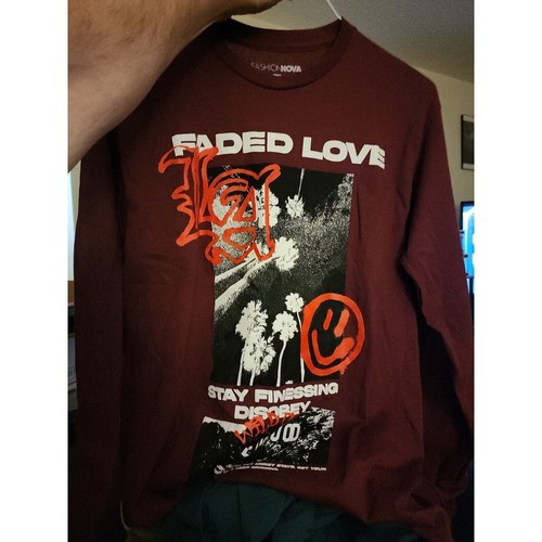 Fashion Nova NWT Faded Love Hollywood Tie-Dye Long Sleeve T-Shirt M NWT CR4 - Picture 2 of 4