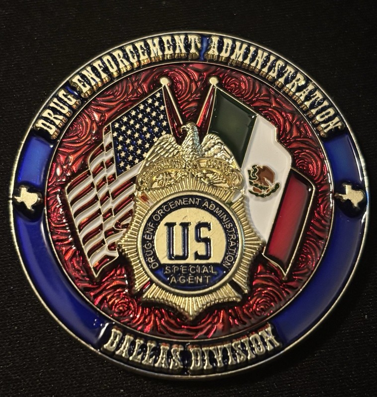 DEA Dallas Division & Tyler Resident Office  federal police challenge coin
