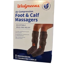Air Compression Foot & Calf Massagers Walgreens Adjustable Muscle Aches and Pain