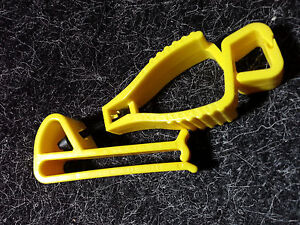 3 Yellow GLOVE GUARD CLIP FOR WORK SAFETY with patented safety break away new