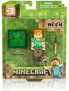 Minecraft Alex With Sword Bow And Box Accessory Series 3 Action Figure Jazwares 681326165132 Ebay - roblox booga booga emerald blade