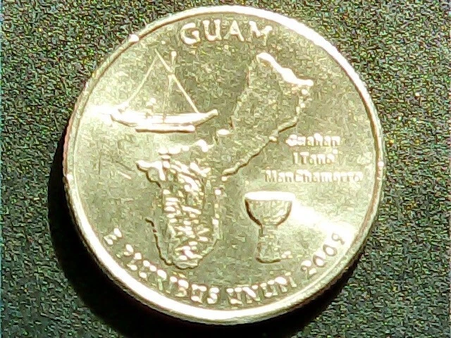 Washington D.C. and U.S. Territories Quarter Error 2009 P Guam Die Chip - Image 4 of 4