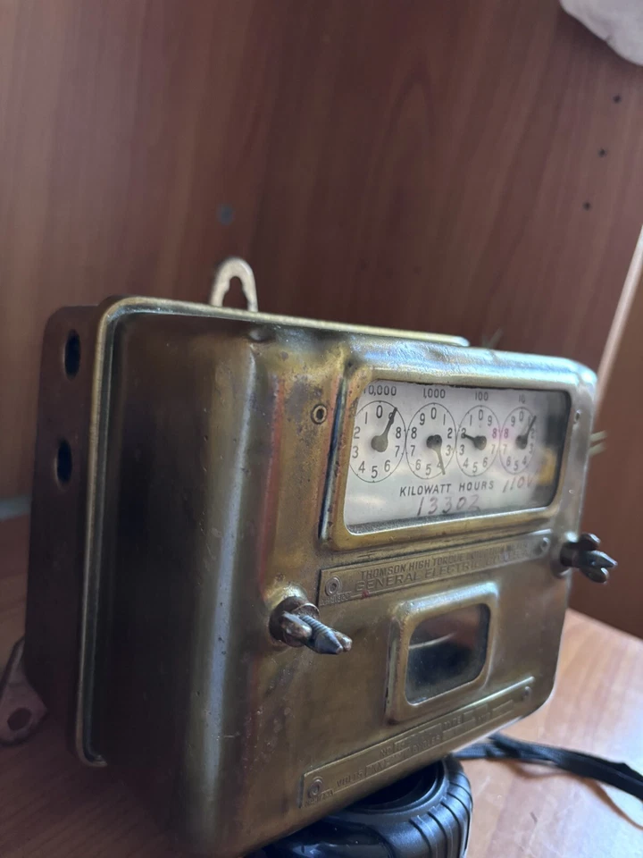 Vintage or Antique Power Meter GE Thomson High Torque Watt Hour Meter r1s4 - Image 2 of 4