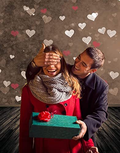 Valentine's Day Photography Backdrop Vintage Wood Floor Backdrops 5x7FT Brown - Picture 6 of 7