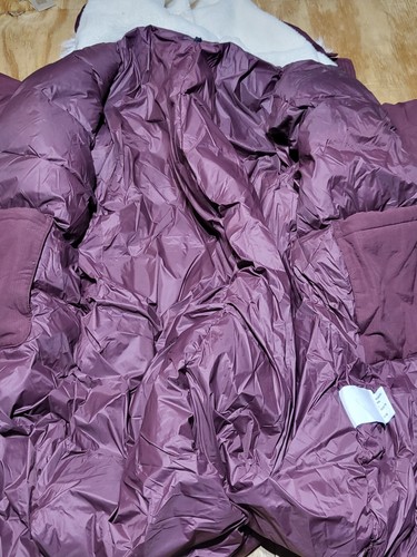 Rag & Bone Duck Down Parka Jacket Zip Front Hooded Burgundy Women S - Picture 9 of 13
