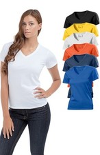 Hanes T-Shirt V-Neck En Coton Bio Pour Femmes