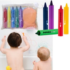 Non-Toxic Baby Bath Crayons - 5 Fun Colors for Kids 3+ Years