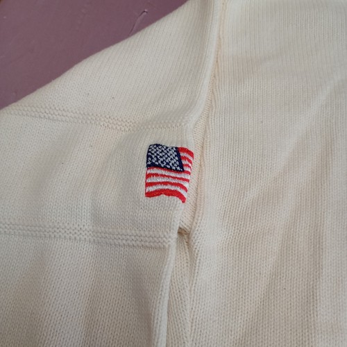 VINTAGE Andrew Rohan Sweater Adult XL White Pullover Button Close Mens - Picture 3 of 13