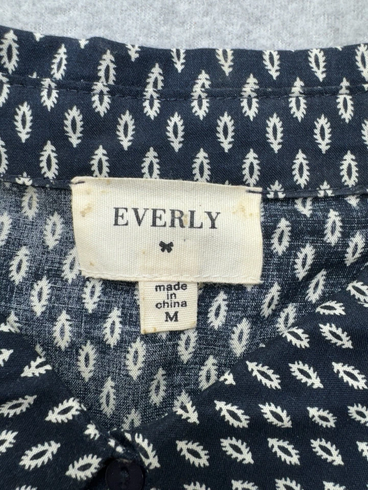 Camisa Everly Mujer Mediana Negra Fluida Campesina Top Boho Cottagecore Pradera Suave Foto 2 de 4