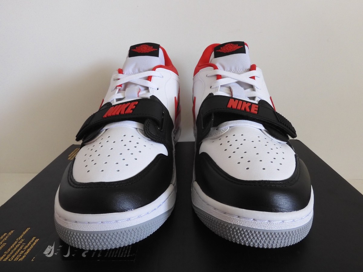 NIKE AIR JORDAN LEGACY 312 LOW WHITE-FIRE RED-BLACK-WOLF GREY SZ