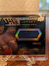 2021-22 SPX - UD Black Hockey - Obsidian Rookie Jersey - Nils Lundkvist /399
