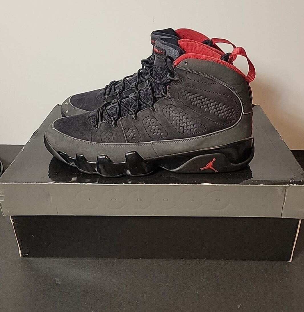 Air Jordan 9 Retro Mens Black/Varsity Red-Dark Charcoal Air Jordan 9 Retro Mens Black/Varsity Red-Dark Charcoal