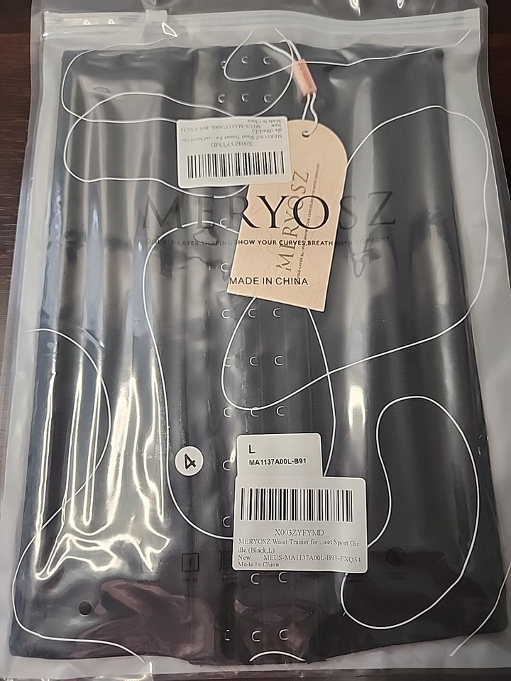 MERYOSZ Waist Trainer Corset Zipper Tummy Control Shapewear Breathable