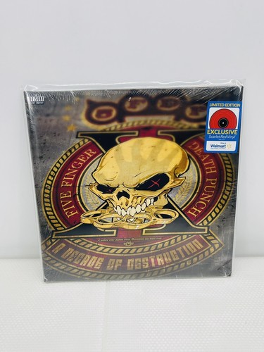 Five Finger Death Punch Decade of Destruction Scarlet Red Vinyl Record SEALED Lp - Picture 2 of 3