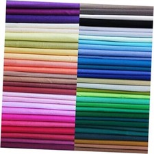 50pcs Multicolor Cotton Fabric Bundle Squares for Quilting Sewing, 8 x 8 inches
