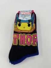 Marvel Funko Black Light Socks Thor Spider-Man Iron Man Brand New 3 Pack