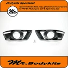 Pair of Plastic Fog Light Bezel Surround Covers For Ford FPV BF F6 Front Bumper