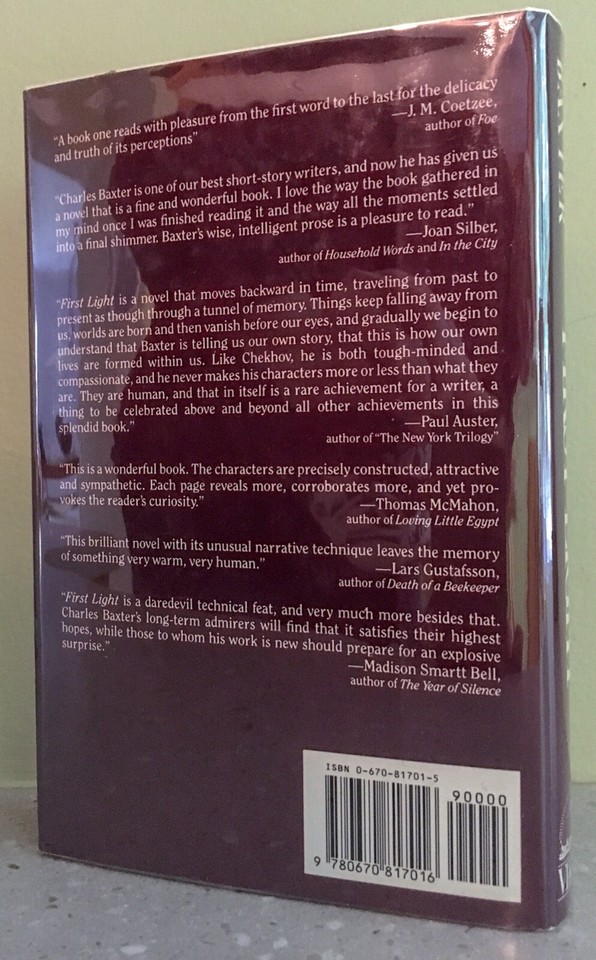 Charles Baxter SIGNED 2 books First Light. Feast of Love. Michigan. Ann