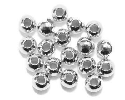 13014 - 65 QUETSCH-KUGELN AUS 925-er SILBER, 1,8 MM
