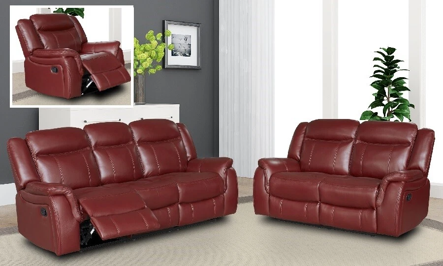 Burdy Red Leather Gel Recliner 3