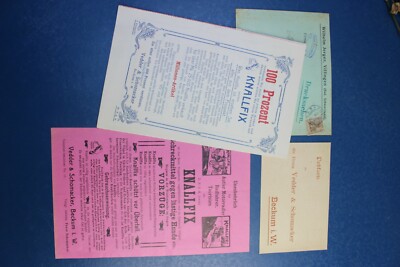 1906 Knallfix Schreckmittel Vedder Schomacker Beckum Brief Germania Werbung