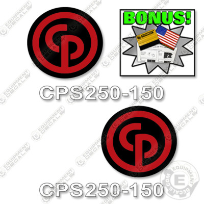 Fits Chicago Pneumatic CPS250-150 Decal Kit Compressor 7 YEAR OUTDOOR 3M VINYL!