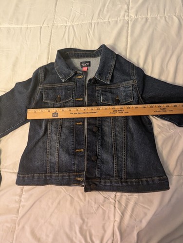 The Childrens Place Denim Youth Girl's Blue Cotton Blend Jeans Jacket Sz XXL 16 - Picture 5 of 7