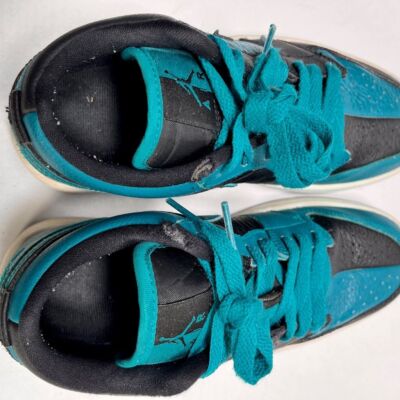 Nike Jordan 1 Low Retro Womans Sneakers Turquoise Black Color