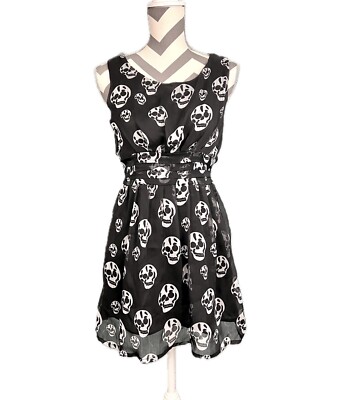 Snow Traffic Skull Pattern Skater Dress - Size S | eBay Snow Traffic Skull Pattern Skater Dress - Size S | eBay