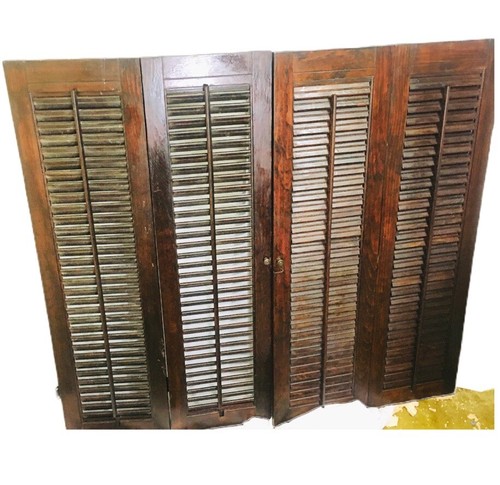 Naturholz 37 "hoch x 40" breit Set Innen Jalousie Plantage Fensterläden