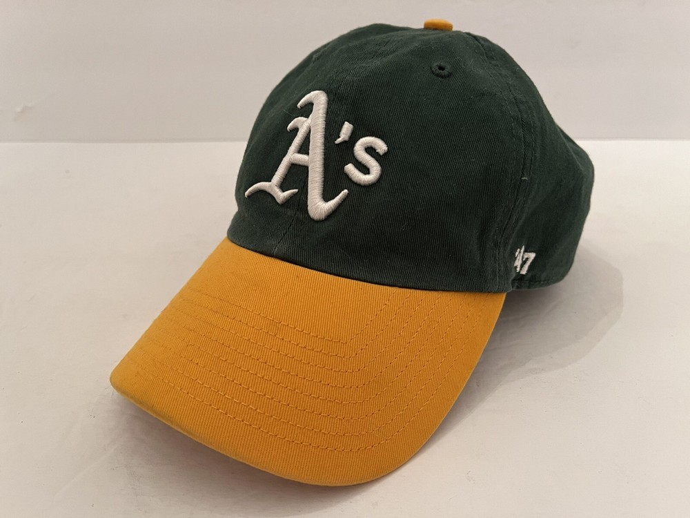 47 Brand Oakland A's MLB Baseball Green/Yellow Adjustable Adult Hat/Cap.