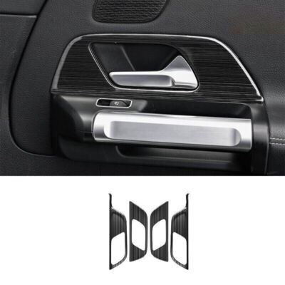 Inner Door Handle Frame Trim 4PCS Fit For Benz GLB W247 2020-2022 Black Titanium