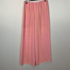 Vintage 1970s Pink Polyester Pants Size 11 Damaged See Notes Waist 24"-32"