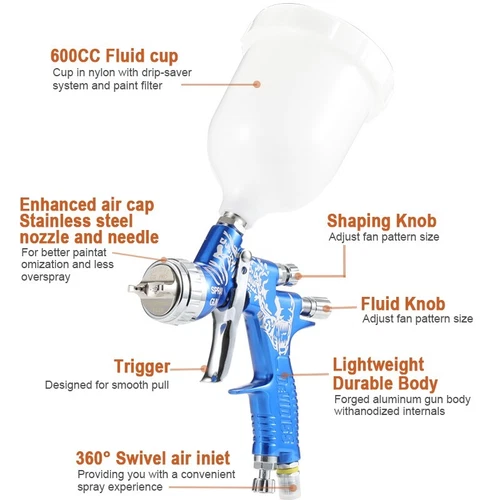 Made in uk Limited Edition Spray tools ProLite 1.3mm TE20 Air Cap 600ml FOR CAR - Picture 3 of 5