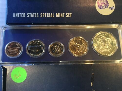 1966 & 1967 United States Special Mint Sets with Box’s 40% Silver - Picture 7 of 10