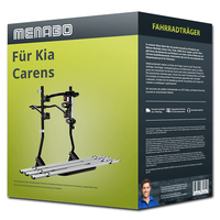 Menabo FahrradträGer Cobra Plus Schwarz/Silber FüR Kia Carens III UN - 3 RäDer