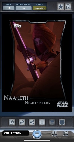 Star Wars Card Trader Naa Leth Black Nightbrothers SWCT Digital Card Legendary - Picture 1 of 2