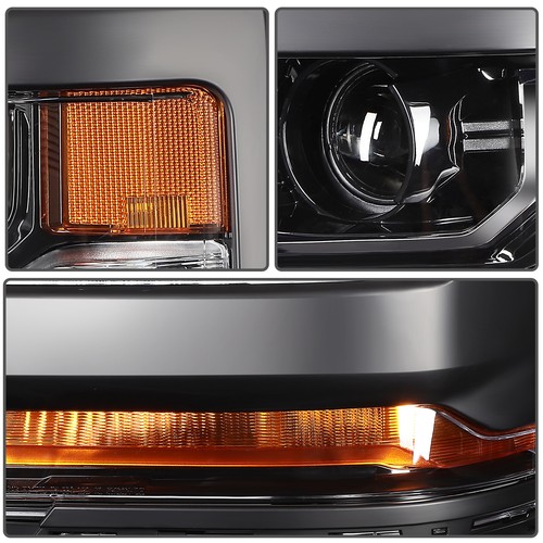 Black HID Projector Headlights W/ LED DRL Set For 2016-2019 Chevy Silverado 1500 - Bild 6 von 16