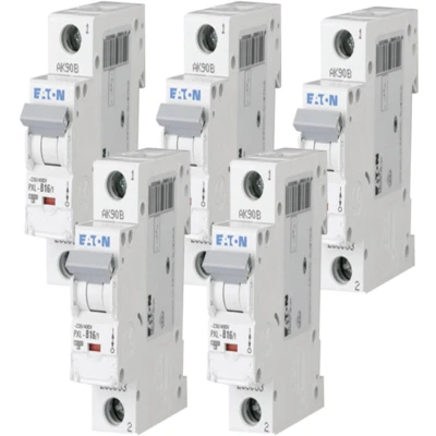 5 x EATON 236033 PXL-B16/1 Leitungsschutzschalter
