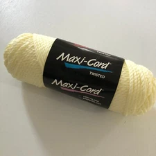 NEW Skein Maxi-Cord 6mm Twisted Polypropylene Pale Yellow Macrame Cord 100 Yds