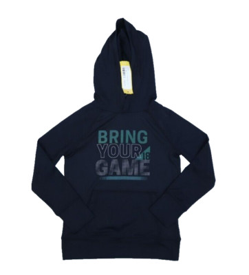 Runway Active Raglan Graphic Hoodie Black Lightweight Bring Game Boys XS