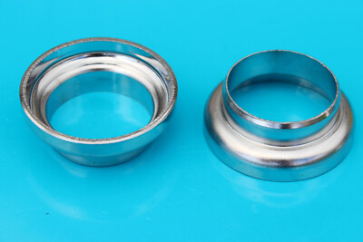 2x Lagerschalen NECO 1 1/8 Steuersatz Silber Fahrrad Steuerrohr 34mm