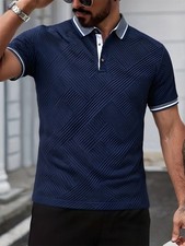 Men's Polo Shirt Casual Short Sleeve Golf Shirt Summer Vacation Beach Shirts