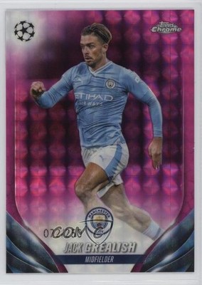 2023 Chrome UEFA Club Competitions Pink Geometric Refractor Jack Grealish 6ns