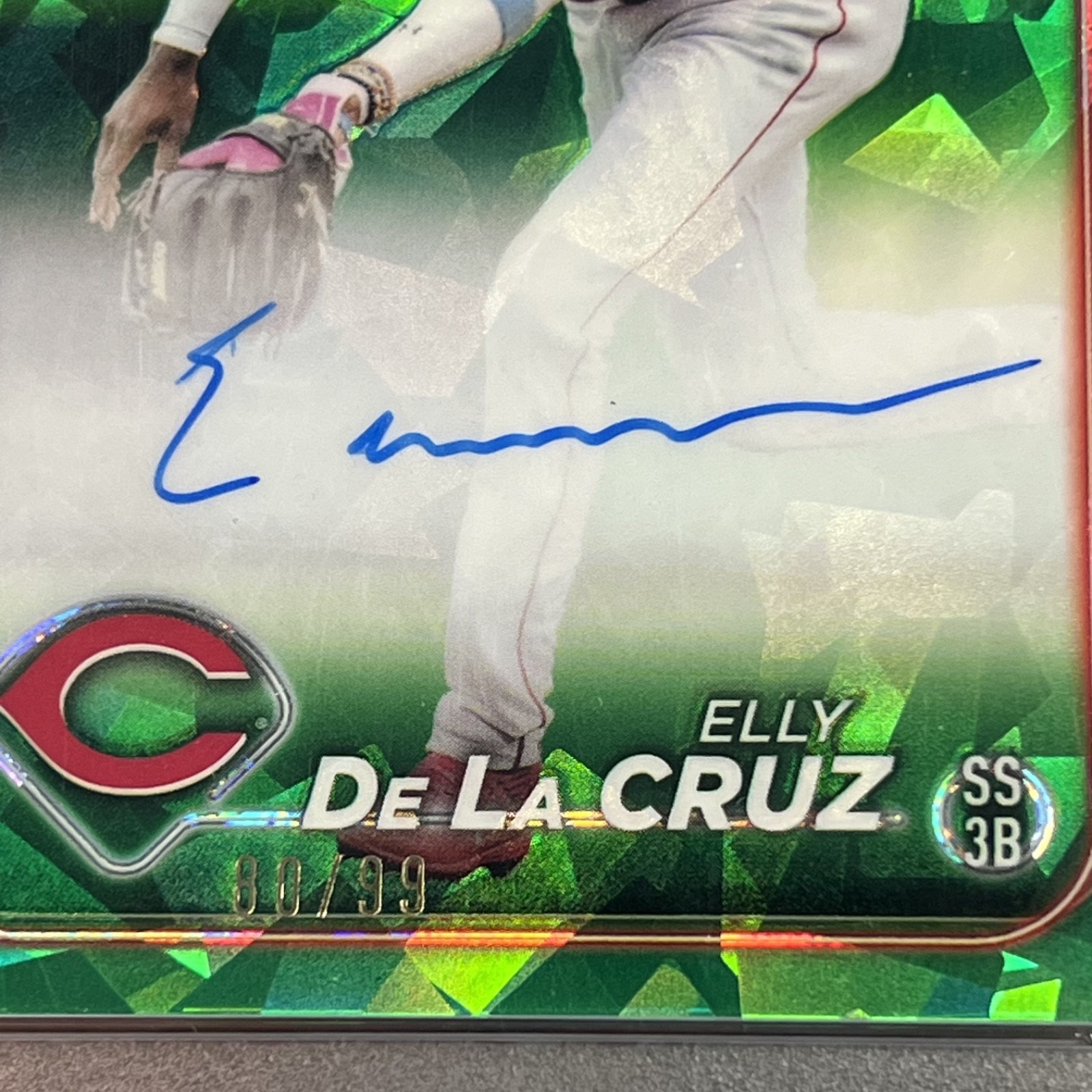 Elly De La Cruz Signed/Auto /99 PSA 10/Auto 10 Rookie RC CSA-ED Green Topps 2024 view 3