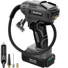 Cordless Tire Inflator Portable Air Compressor with 20V/12V Dual Power, 180PSI 